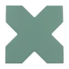 Aelle Carrelage Carrelage sol / mur forme croix vert 12X12 cm PORTO CROSS PICKLE GREEN