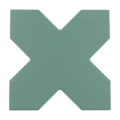 Aelle Carrelage Carrelage sol / mur forme croix vert 12X12 cm PORTO CROSS PICKLE GREEN