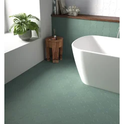 Aelle Carrelage Carrelage sol / mur forme croix vert 12X12 cm PORTO CROSS PICKLE GREEN