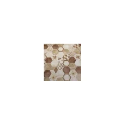 Carrelage sol / mur hexagonal effet ciment vieilli beige 25x21,6 cm TERRA CORNICE HEXAGONAL-Eiffel art construction New