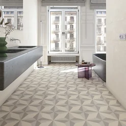 Aelle Carrelage Carrelage sol / mur hexagonal à motif coloré 17,5x20 cm COIMBRA BELLA BLUE 30658