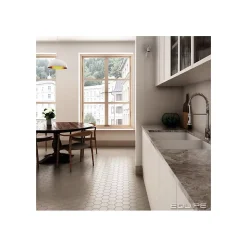 Carrelage sol / mur hexagonal uni taupe mate 11,6x10,1 cm KROMATIKA BEIGE-Eiffel art construction Online