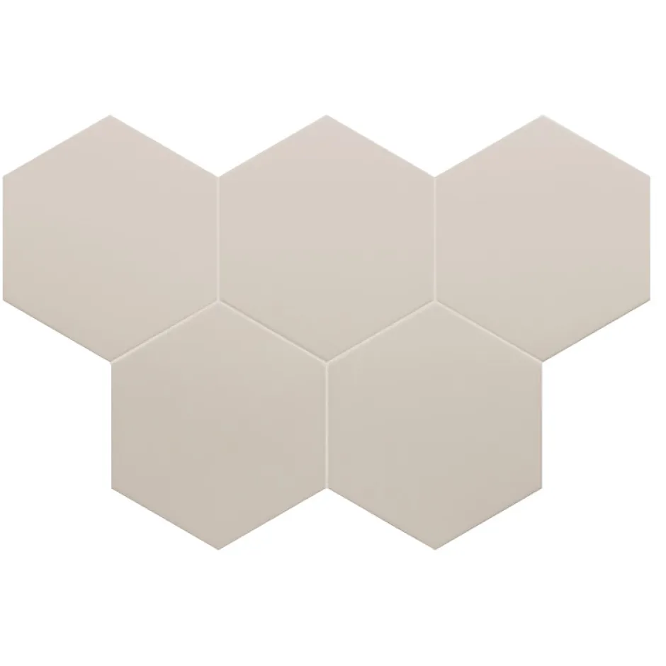 Carrelage sol / mur hexagonal uni taupe 17,5x20 cm COIMBRA TAUPE 30634-Aelle Carrelage Online
