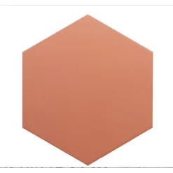 Carrelage sol / mur hexagonal uni terracotta 17,5x20 cm COIMBRA WARM SIENA 30637-Aelle Carrelage