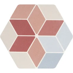 Carrelage sol / mur hexagonal coloré 17x15 cm MINIMA8.6 MULTI COLOR 2-Aelle Carrelage New