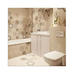 Carrelage sol / mur hexagonal effet béton gris RIFT HEXAGONO CREMA-Aelle Carrelage Hot