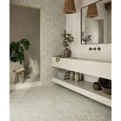 Eiffel art construction Carrelage sol / mur hexagonal effet ciment 25x21,6 cm TERRACRETA Marna Esagono(vendu par boite de 1.18m2)