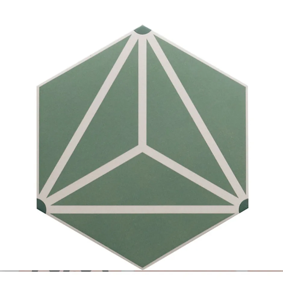 Carrelage sol / mur hexagonal à motif coloré 17,5x20 cm COIMBRA SOLAR 30661-Aelle Carrelage Hot