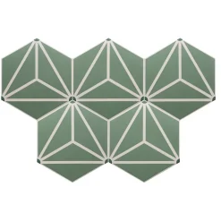 Carrelage sol / mur hexagonal à motif coloré 17,5x20 cm COIMBRA SOLAR 30661-Aelle Carrelage Hot