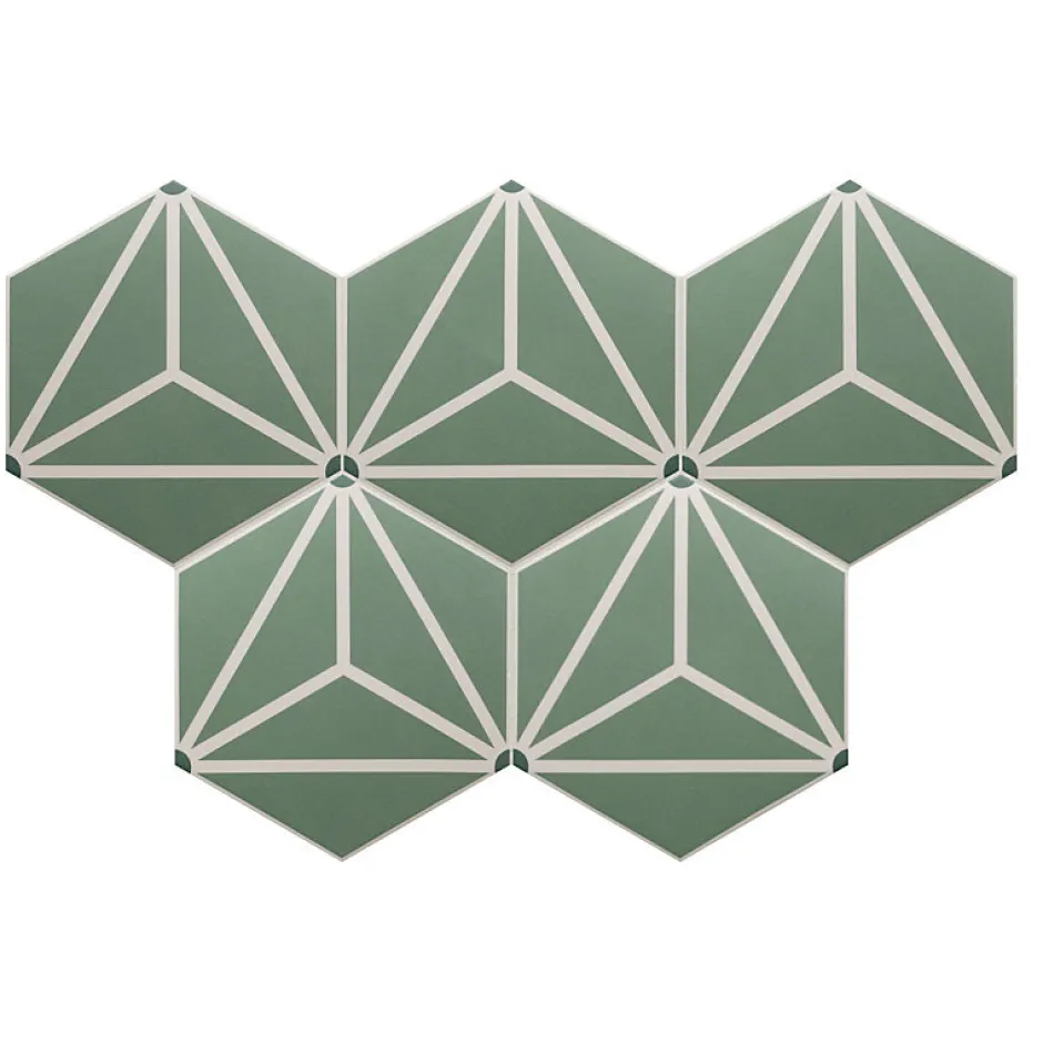 Carrelage sol / mur hexagonal à motif coloré 17,5x20 cm COIMBRA SOLAR 30661-Aelle Carrelage Hot