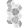Aelle Carrelage Carrelage sol / mur hexagonal motif patchwork 26,23 cm ALCHIMIA ELISIR