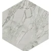 Aelle Carrelage Carrelage sol / mur hexagonal effet marbre gris mate 25x21,6 cmSCULTOREA foam grey esagona J470