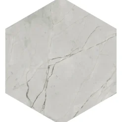Aelle Carrelage Carrelage sol / mur hexagonal effet marbre gris mate 25x21,6 cmSCULTOREA foam grey esagona J470