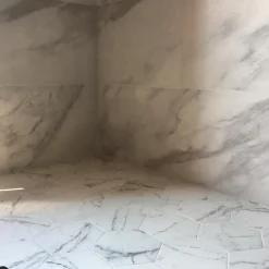 Carrelage sol / mur hexagonal effet marbre blanc mate 17,5x20 cm CARRARA-Aelle Carrelage Outlet