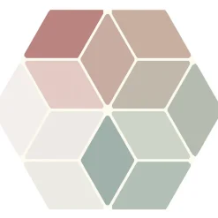 Aelle Carrelage Carrelage sol / mur hexagonal coloré 17x15 cm MINIMA8.6 MULTI COLOR 1 MIN103M