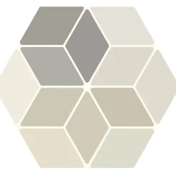 Aelle Carrelage Carrelage sol / mur hexagonal coloré 17x15 cm MINIMA8.6 MULTI COLOR 1 MIN103M