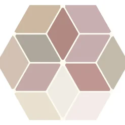 Aelle Carrelage Carrelage sol / mur hexagonal coloré 17x15 cm MINIMA8.6 MULTI COLOR 1 MIN103M