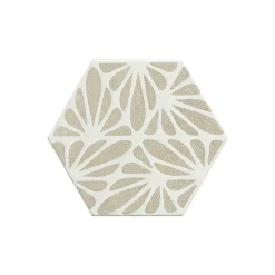 Eiffel art construction Carrelage sol / mur hexagonal effet ciment 25x21,6 cm TERRACRETA Cesello Argilla (vendu par boite de 1.18m2)