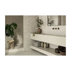 Eiffel art construction Carrelage sol / mur hexagonal effet ciment 25x21,6 cm TERRACRETA Cesello Argilla (vendu par boite de 1.18m2)