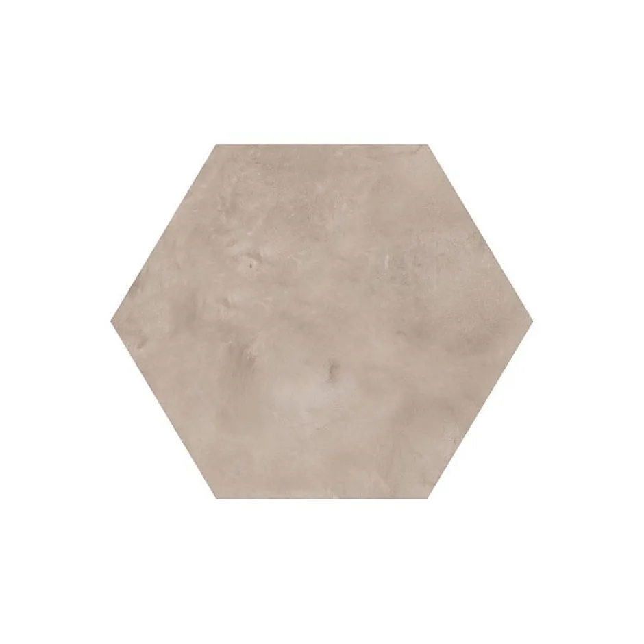 Carrelage sol / mur hexagonal effet ciment vieilli gris claire 25x21,6 cm TERRA GRIGIO-Aelle Carrelage