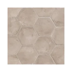 Carrelage sol / mur hexagonal effet ciment vieilli gris claire 25x21,6 cm TERRA GRIGIO-Aelle Carrelage