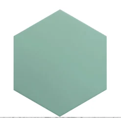 Aelle Carrelage Carrelage sol / mur hexagonal uni bleu vert 17,5x20 cm COIMBRA JADE 30633