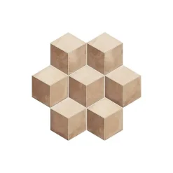 Eiffel art construction Carrelage sol / mur hexagonal effet ciment motif cube 25 x 21.6 cm TERRA ROMBO HEXAGONAL 25x21,6 cm