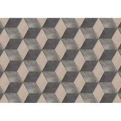 Carrelage sol / mur hexagonal effet ciment motif cube 25 x 21.6 cm TERRA ROMBO HEXAGONAL-Eiffel art construction Best
