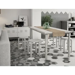 Aelle Carrelage Carrelage sol / mur hexagonal uni blanc mate 17,5x20 cm HEXATILE MATE BLANCO