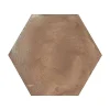 Aelle Carrelage Carrelage sol / mur hexagonal effet ciment vieilli marron 25x21,6 cm TERRA ROSSO HEXAGONAL
