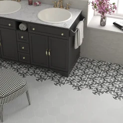 Carrelage sol / mur hexagonal à motif coloré 17,5x20 cm COIMBRA ETERNA 30660-Aelle Carrelage Outlet