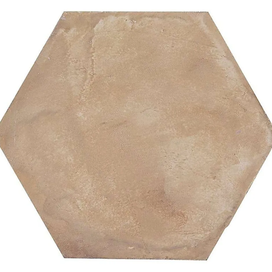 Aelle Carrelage Carrelage sol / mur hexagonal effet ciment 25 x 21.6 cm TERRA OCRA HEXAGONAL