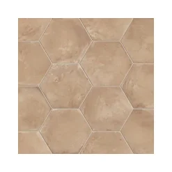 Aelle Carrelage Carrelage sol / mur hexagonal effet ciment 25 x 21.6 cm TERRA OCRA HEXAGONAL