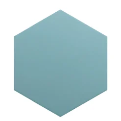 Carrelage sol / mur hexagonal uni bleu 17,5x20 cm COIMBRA AZURE 30636-Aelle Carrelage New