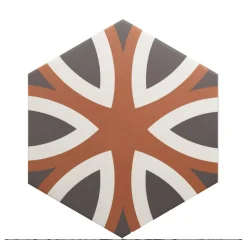 Aelle Carrelage Carrelage sol / mur hexagonal à motif coloré 17,5x20 cm COIMBRA DOLCE 30659