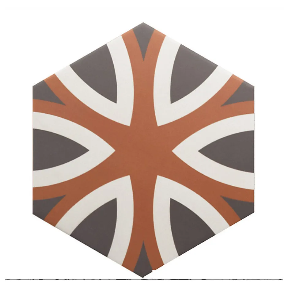 Aelle Carrelage Carrelage sol / mur hexagonal à motif coloré 17,5x20 cm COIMBRA DOLCE 30659