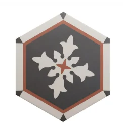 Carrelage sol / mur hexagonal à motif coloré 17,5x20 cm COIMBRA AVEIRO 30657-Aelle Carrelage New