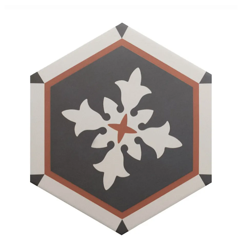 Carrelage sol / mur hexagonal à motif coloré 17,5x20 cm COIMBRA AVEIRO 30657-Aelle Carrelage New