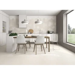 Carrelage sol / mur moderne 60x60 cm NEUTRAL WHITE-Aelle Carrelage Discount