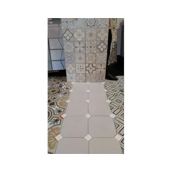 Carrelage sol / mur octogonal uni gris 20x20 cm VODEVIL OCTOGONE CABARET HUMO-Aelle Carrelage Best
