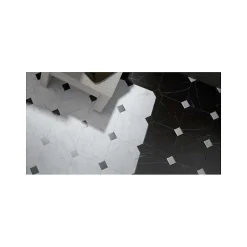 Aelle Carrelage Carrelage sol / mur octogonal effet marbre blanc 20x20 cm OCTAGON MARMOL BLANCO