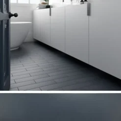 Aelle Carrelage Carrelage sol / mur pose baton rompu chevron uni bleu pétrole mate STROMBOLI GLASSY BLUE