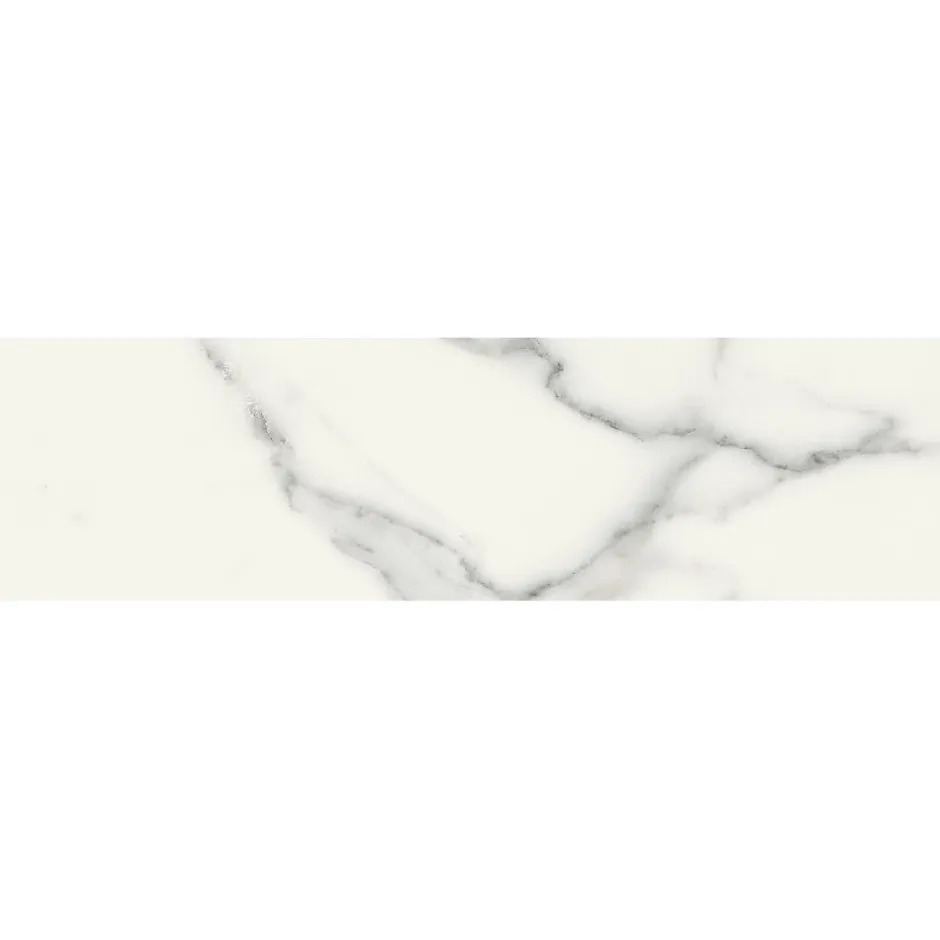 Carrelage sol / mur rectangulaire effet marbre blanc mate 6x24 cm SCULTOREA statuario vena argento miniature J477-Aelle Carrelage Outlet