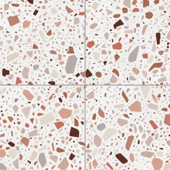 Aelle Carrelage Carrelage sol / mur terrazzo multicouleur 18,6x18,6 cm CONFETTI BIANCO COTTO