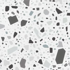 Aelle Carrelage Carrelage sol / mur terrazzo multicouleur 18,6x18,6 cm CONFETTI BIANCO GRIGIO