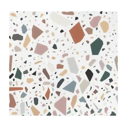 Carrelage sol / mur terrazzo multicouleur 18,6x18,6 cm CONFETTI BIANCO MULTICOLOR-Aelle Carrelage Discount