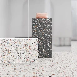 Carrelage sol / mur terrazzo multicouleur 18,6x18,6 cm CONFETTI BIANCO MULTICOLOR-Aelle Carrelage Discount