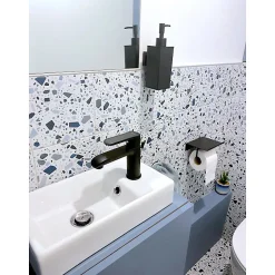 Carrelage sol / mur terrazzo multicouleur 18,6x18,6 cm CONFETTI BIANCO PETROLIO-Aelle Carrelage Hot