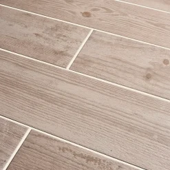 Colours Carrelage sol blanc 20 x 120 cm Cotage