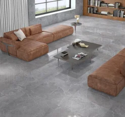 Carrelage sol brillant gris l.60 x L.60 cm Tunisia grey-Rentside Discount